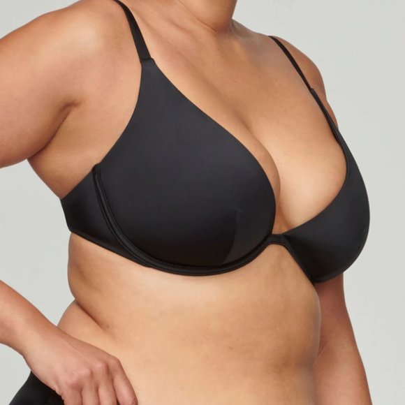 CUUP ‘The Plunge’ Swim Bikini Top in Black - Picture 3 of 11